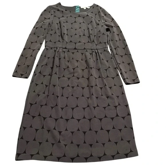 Boden | Dresses | Boden Grey Polka Dot Professional Office Dress 2l |  Poshmark